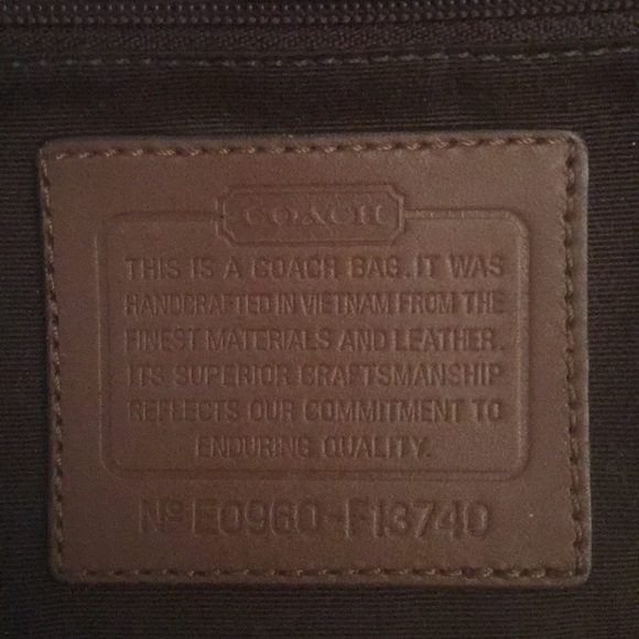Coach purse. Brown leather. - Picture 7 of 8